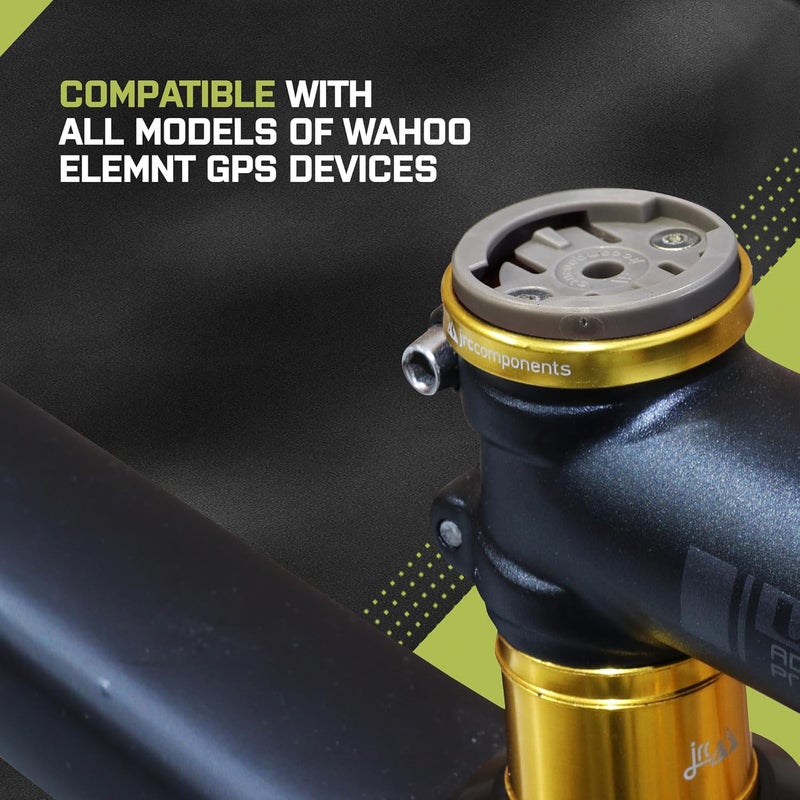 JRC Components Enkei Top Cap Bike Stem Mount | Compatible with All Models of Wahoo Elemnt GPS Devices | Lightweight CNC 6061-T6 Aluminium Body | Suitable for use with 1 1/8" Headset - Silver - Image 2